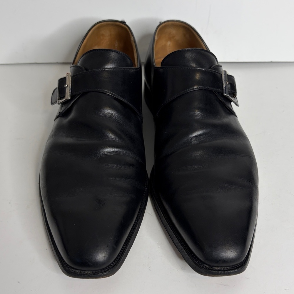 Crockett & Jones Mens Shoes UK 9 G US 10 Black Monk Strap Monkton Made in UK - Picture 2 of 15